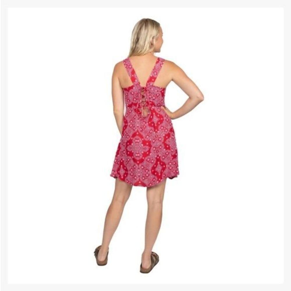 Red Patterned Mini Dress - Picture 2 of 15